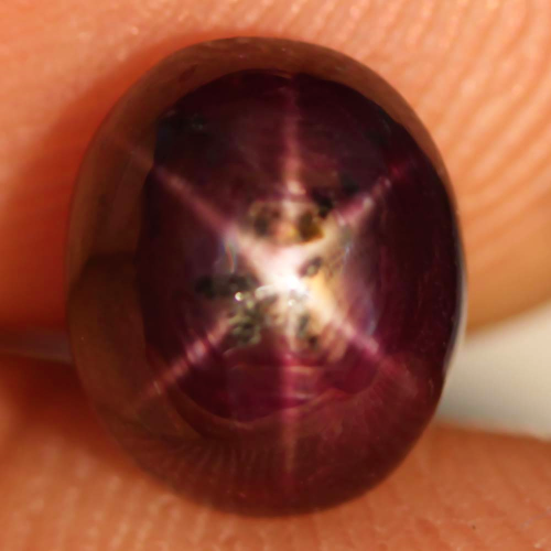 4.56 Ct. Ruby Natural 6 Rays Star Oval Cabochon Red
