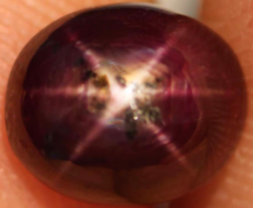 4.56 Ct. Ruby Natural 6 Rays Star Oval Cabochon Red