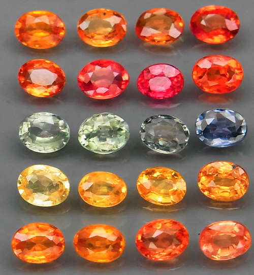 Fancy Color Sapphire Oval 0.25cts 4x3 mm.Ravishing Color!