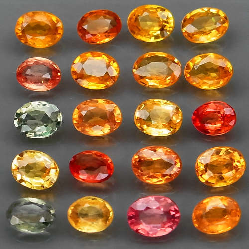 Fancy Color Sapphire Oval 0.25cts 4x3 mm.Ravishing Color!