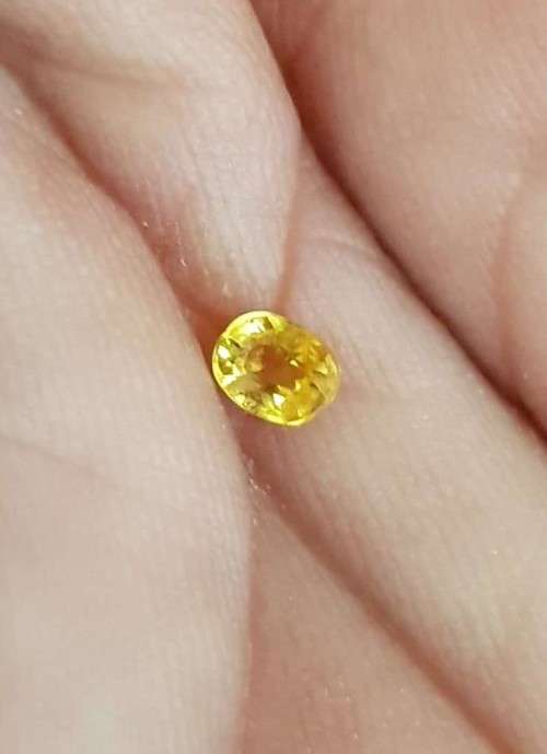 Yellow Sapphire Oval 1Pcs/0.20Ct 4x3 mm.Ravishing Color & Full Fire!  Songea