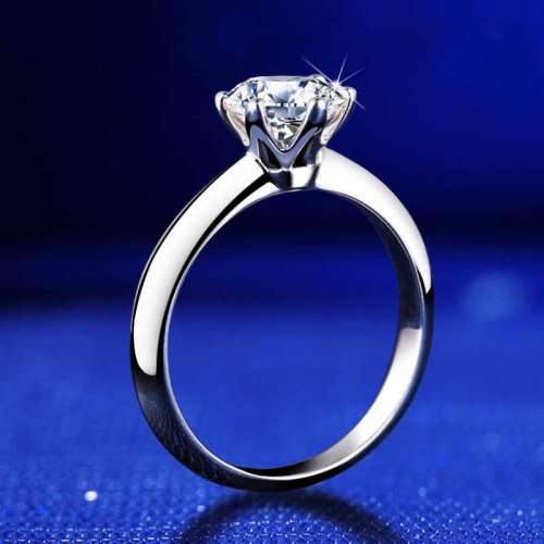 1 Carat Classic Engagement Rings 925 Sterling Silver Six Claws Design