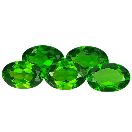 Green Chrome Diopside 0.46Ct.Oval 6.1 x 4.1 Mm. 1 Pcs. Natural Gems Unheated