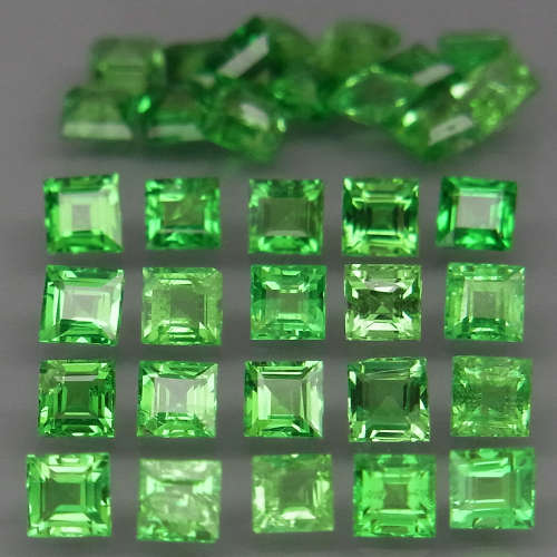 Tsavorite Garnet 0.085cts Diamond Cut 2.3mm.Best Color Top Green  Tanzania