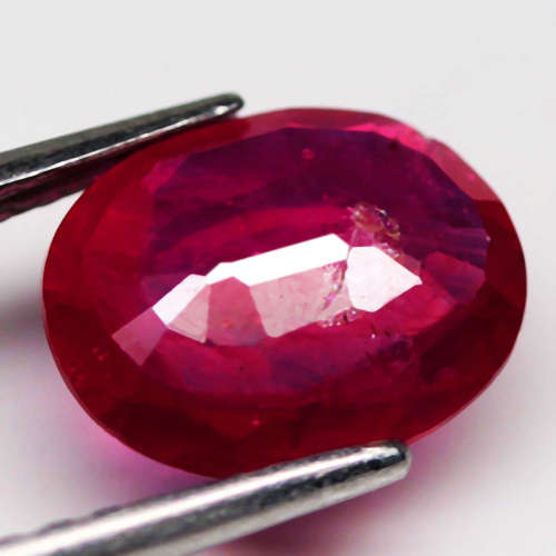 2.53 Ct. Ruby Natural OVAL Facet Top Blood Red Madagascar