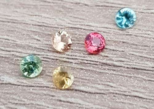 Sapphire 0.18Cts Round Diamond Cut 3.3 mm.Fancy Color Beautiful & Full Fire