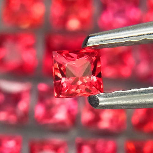 Princess Imperial Red Sapphire 0.11Ct - 2.2-2.5mm.Ravishing Color!