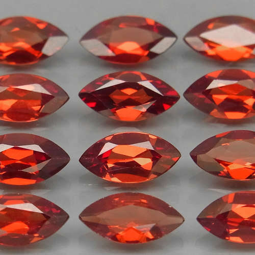 0.63Cts Red Mozambique Garnet Africa Marquise 8x4 mm.