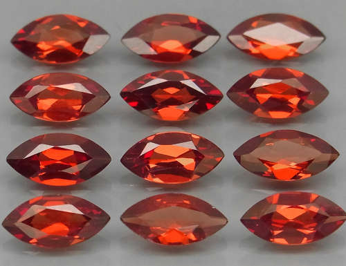 0.63Cts Red Mozambique Garnet Africa Marquise 8x4 mm.