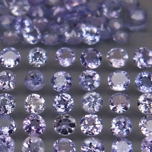 Purplish Blue Tanzanite 1Pcs/0.06Ct Round 2.2-2.5mm. RavishingColor&Full Fire!