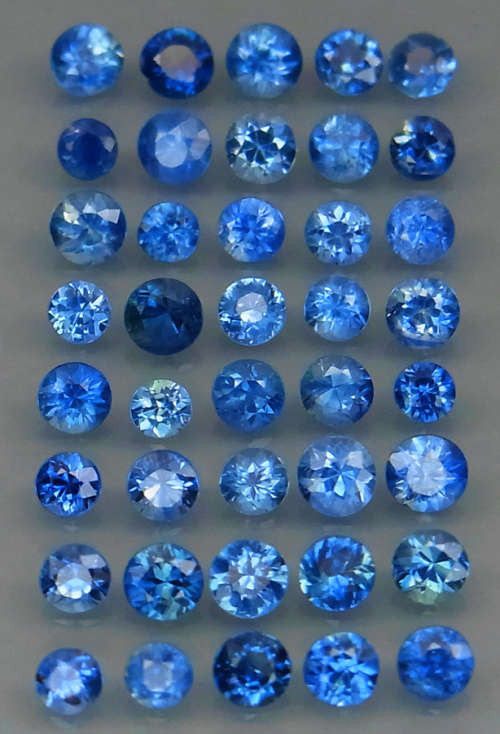 Cornflower Blue Sapphire 0.12Ct Round Diamond Cut 2.5 mm.Heated Only!