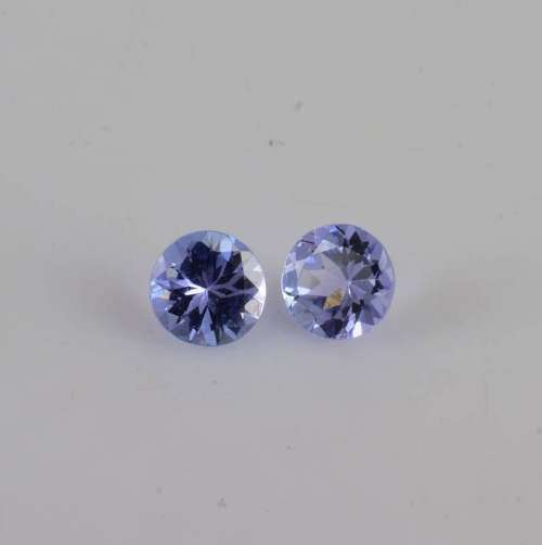 Tanzanite 0.22Ct.Round Shape 4mm Purplish Blue Natural