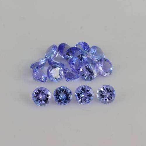 Tanzanite 0.22Ct.Round Shape 4mm Purplish Blue Natural