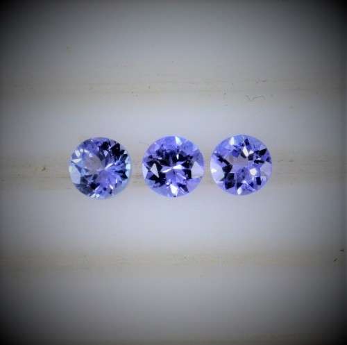 Tanzanite 0.22Ct.Round Shape 4mm Purplish Blue Natural