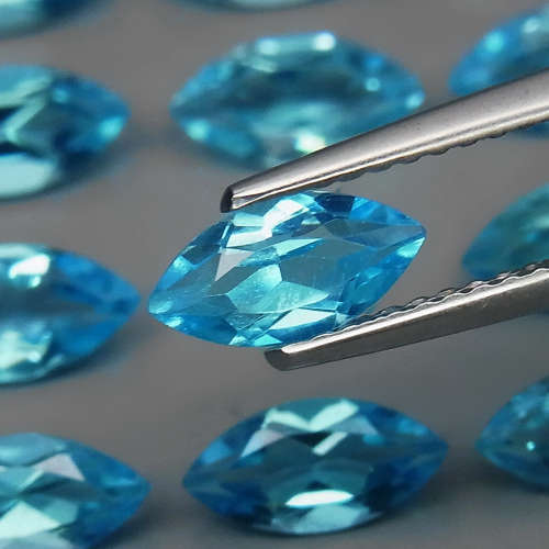 0.65Ct Swiss Blue Topaz Marquise Ravishing Color & Full Fire