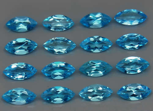 0.65Ct Swiss Blue Topaz Marquise Ravishing Color & Full Fire