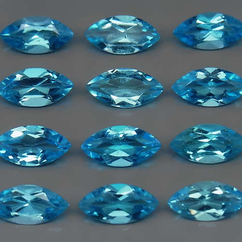0.65Ct Swiss Blue Topaz Marquise Ravishing Color & Full Fire