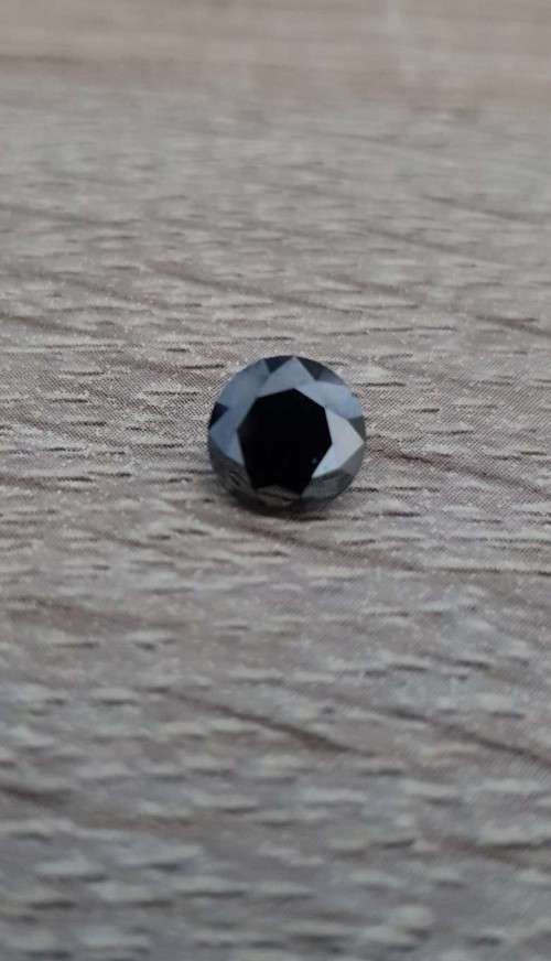 BLACK DIAMONDS 1.80 Cts JET BLACK ROUND NATURAL