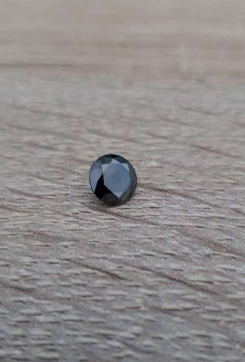 BLACK DIAMONDS 1.80 Cts JET BLACK ROUND NATURAL