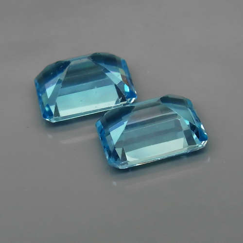 0.72Ct Swiss Blue Topaz Emerald Cut Ravishing Color!