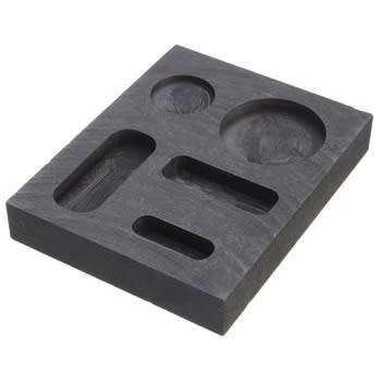4pcs Graphite Crucible Set, Ingot Mold Set - Graphite Casting Kit for Non-Ferrous Metal,Gold