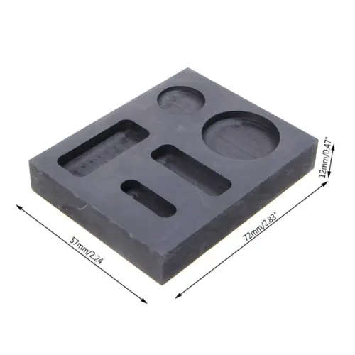 4pcs Graphite Crucible Set, Ingot Mold Set - Graphite Casting Kit for Non-Ferrous Metal,Gold