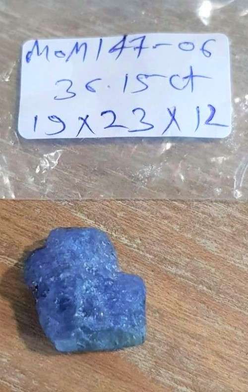 Tanzanite Rough 36.15ct  Purplish Blue 100% Natural