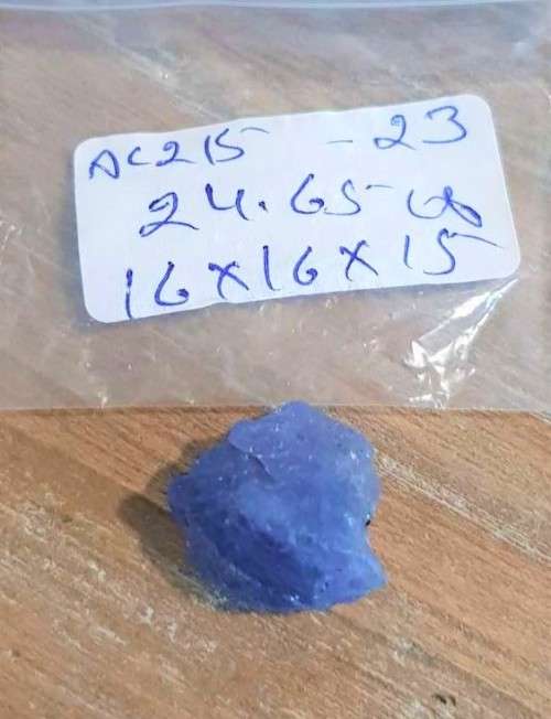 Tanzanite Rough 24.65ct  Purplish Blue 100% Natural