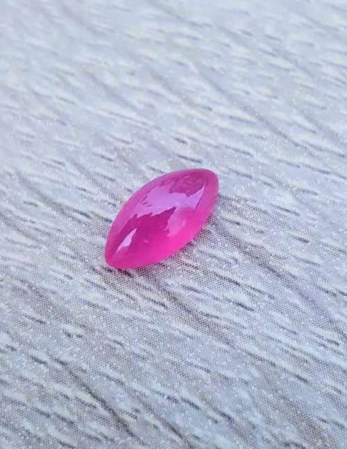3.35Ct. Ruby Marquise Cabochon Top Pinkish Red