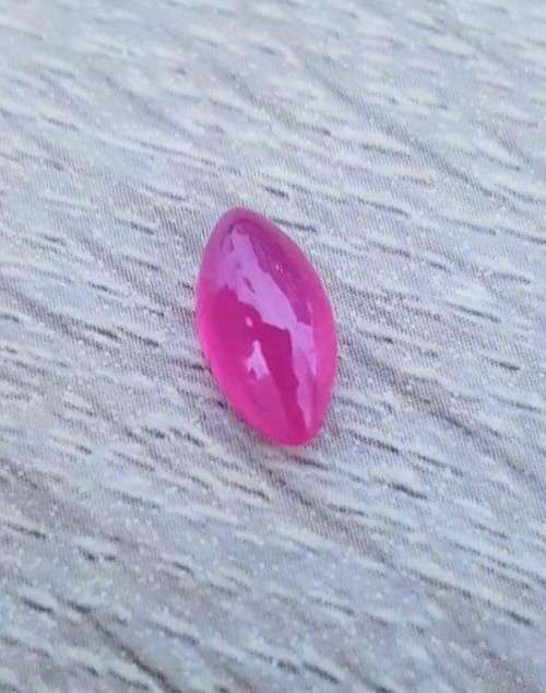 3.35Ct. Ruby Marquise Cabochon Top Pinkish Red