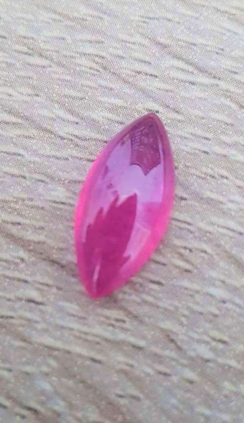3.35Ct. Ruby Marquise Cabochon Top Pinkish Red