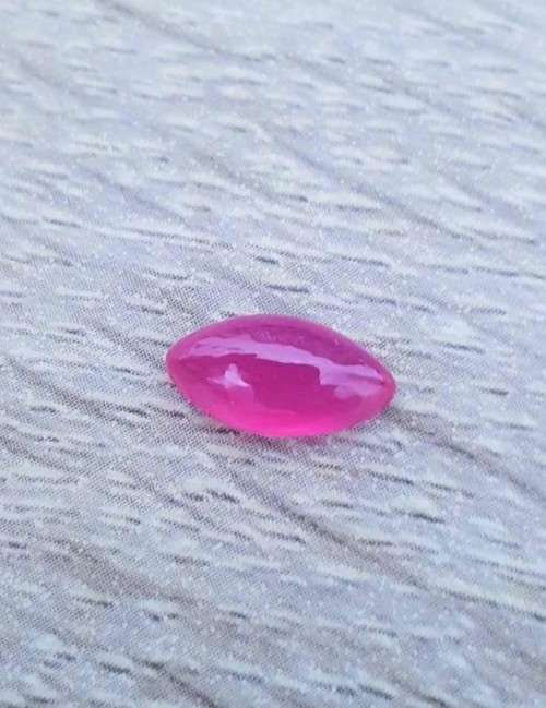 3.35Ct. Ruby Marquise Cabochon Top Pinkish Red