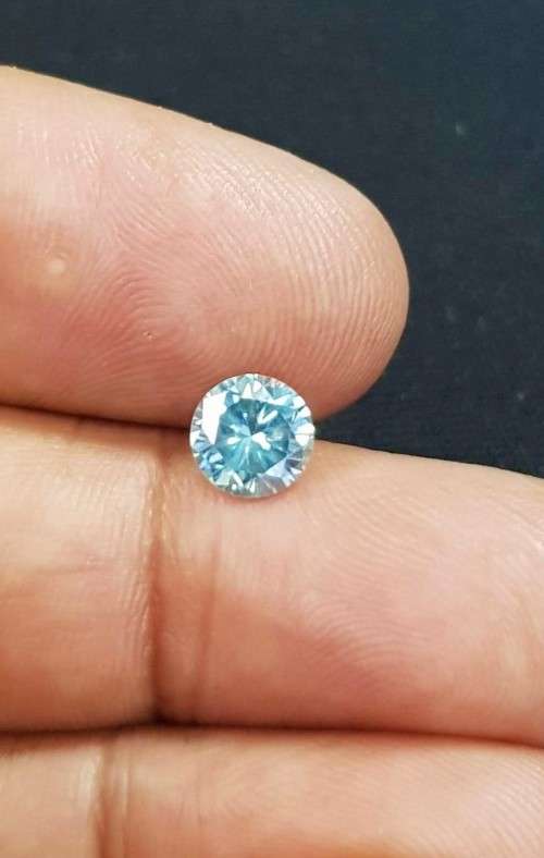 1.00ct MOISSANITE VVS1 BLUE COLOR 1Pcs  LOOSE