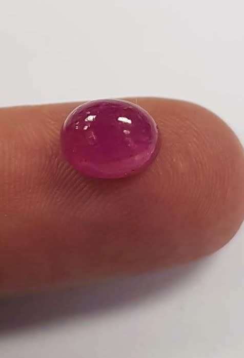 3.31Ct. Ruby Marquise Cabochon Top Pinkish Red