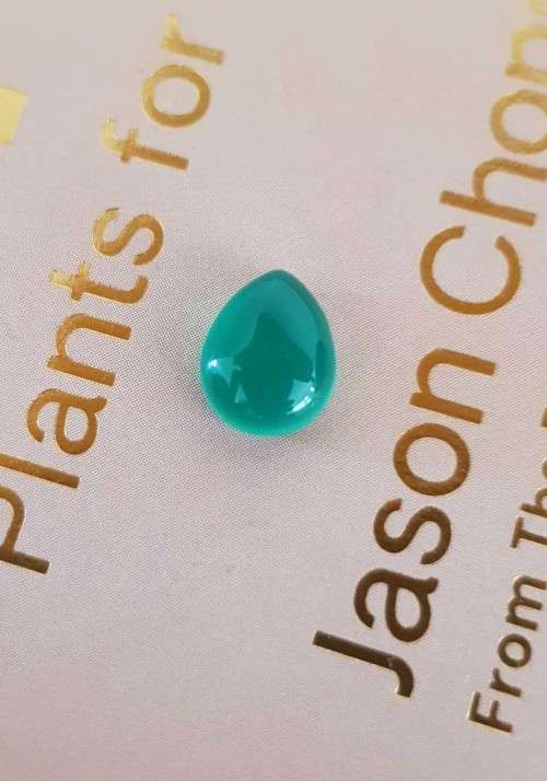Green Onyx 8x10mm Pear  Brilliant gemstone  2.50/2.80cts