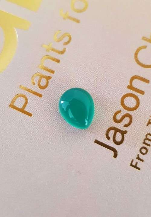 Green Onyx 8x10mm Pear  Brilliant gemstone  2.50/2.80cts