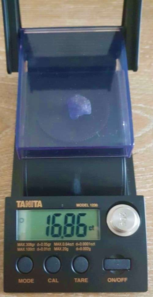 Tanzanite Rough 16.86ct  Purplish Blue 100% Natural