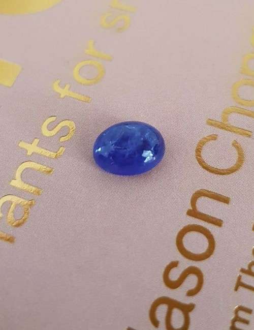 2.44Ct.Tanzanite Oval Cabochon Purplish Blue  Good Color! Natural