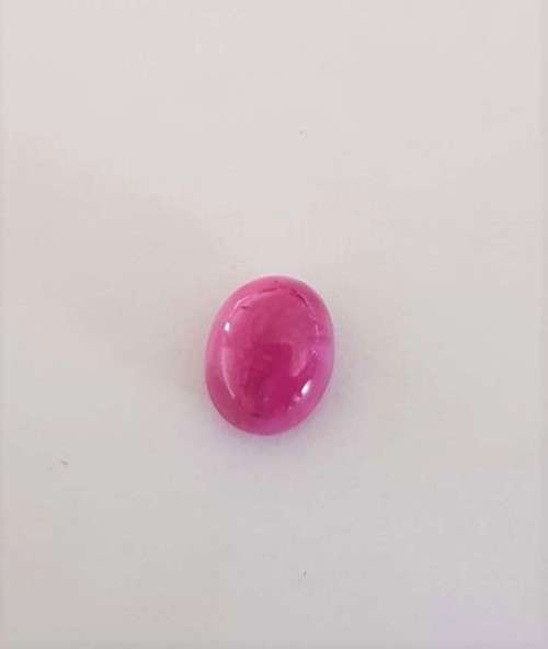 4.18Ct. Ruby Oval  Cabochon Pinkish Red Color