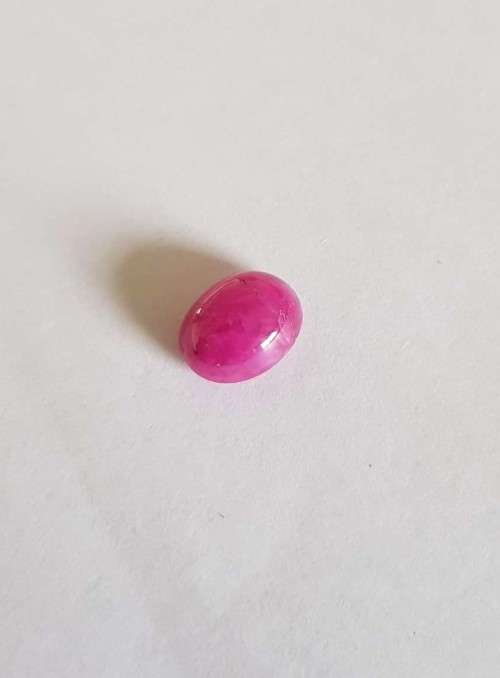 4.18Ct. Ruby Oval  Cabochon Pinkish Red Color