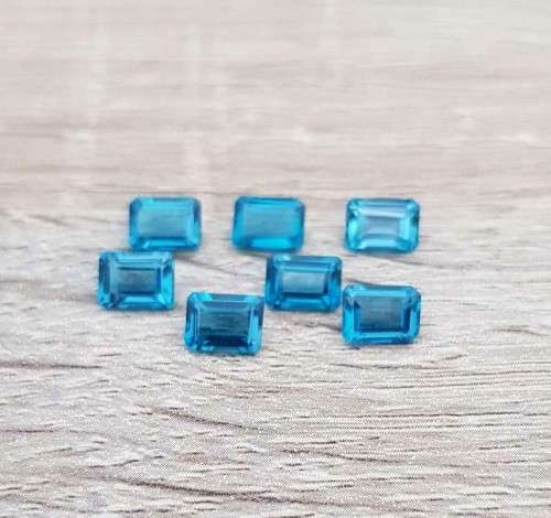 London Blue Topaz Brazil 1.30Cts Emerald Cut 7x5 mm. Ravishing Color!
