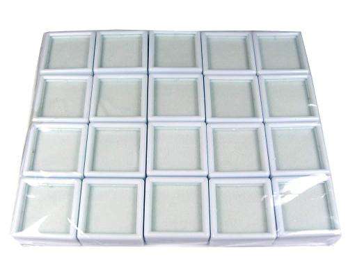 **Gem Boxes** 3x3cm Gem Display plastic box Storage for Gemstones 10 Boxes