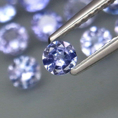 Purplish Blue Tanzanite 1Pcs/0.20Ct Round 3.50 MM. Ravishing Color and Full Fire!