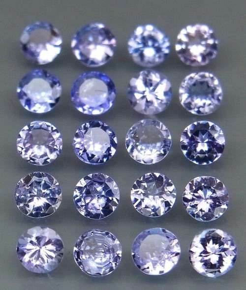 Purplish Blue Tanzanite 1Pcs/0.20Ct Round 3.50 MM. Ravishing Color and Full Fire!