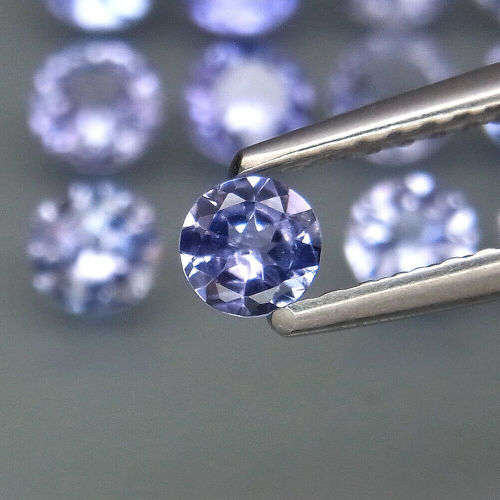 Purplish Blue Tanzanite 1Pcs/0.20Ct Round 3.50 MM. Ravishing Color and Full Fire!