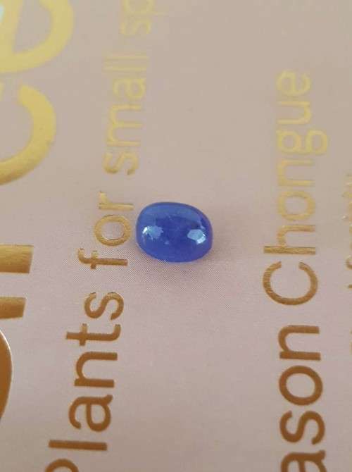 3.07Ct.Tanzanite Oval Cabochon Purplish Blue  Good Color! Natural