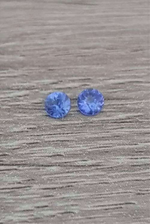 Tanzanite 0.29Ct.Oval Shape 2 Pcs **Pair**Purplish Blue Natural