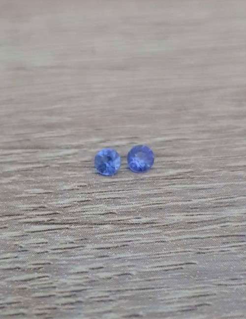 Tanzanite 0.29Ct.Oval Shape 2 Pcs **Pair**Purplish Blue Natural