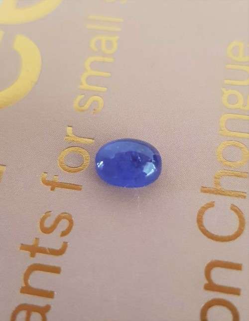 2.65Ct.Tanzanite Oval Cabochon Purplish Blue  Good Color! Natural