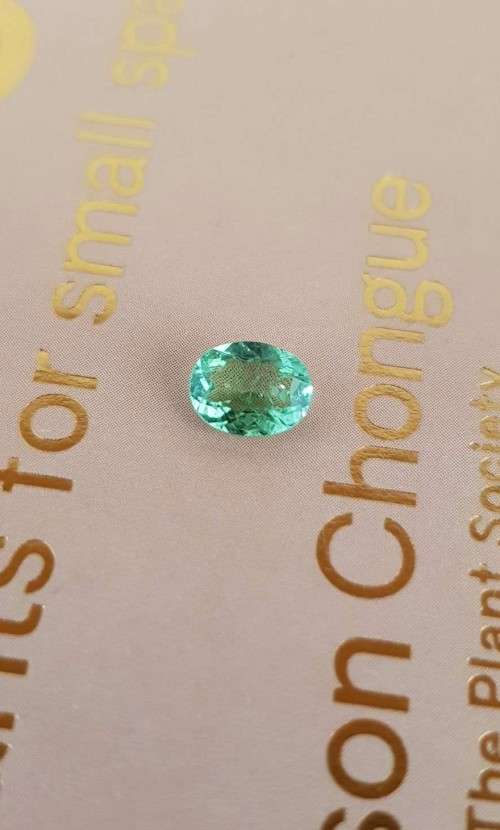 GreenTourmaline 1.14 Ct. Oval . Natural Unheated Gemstone